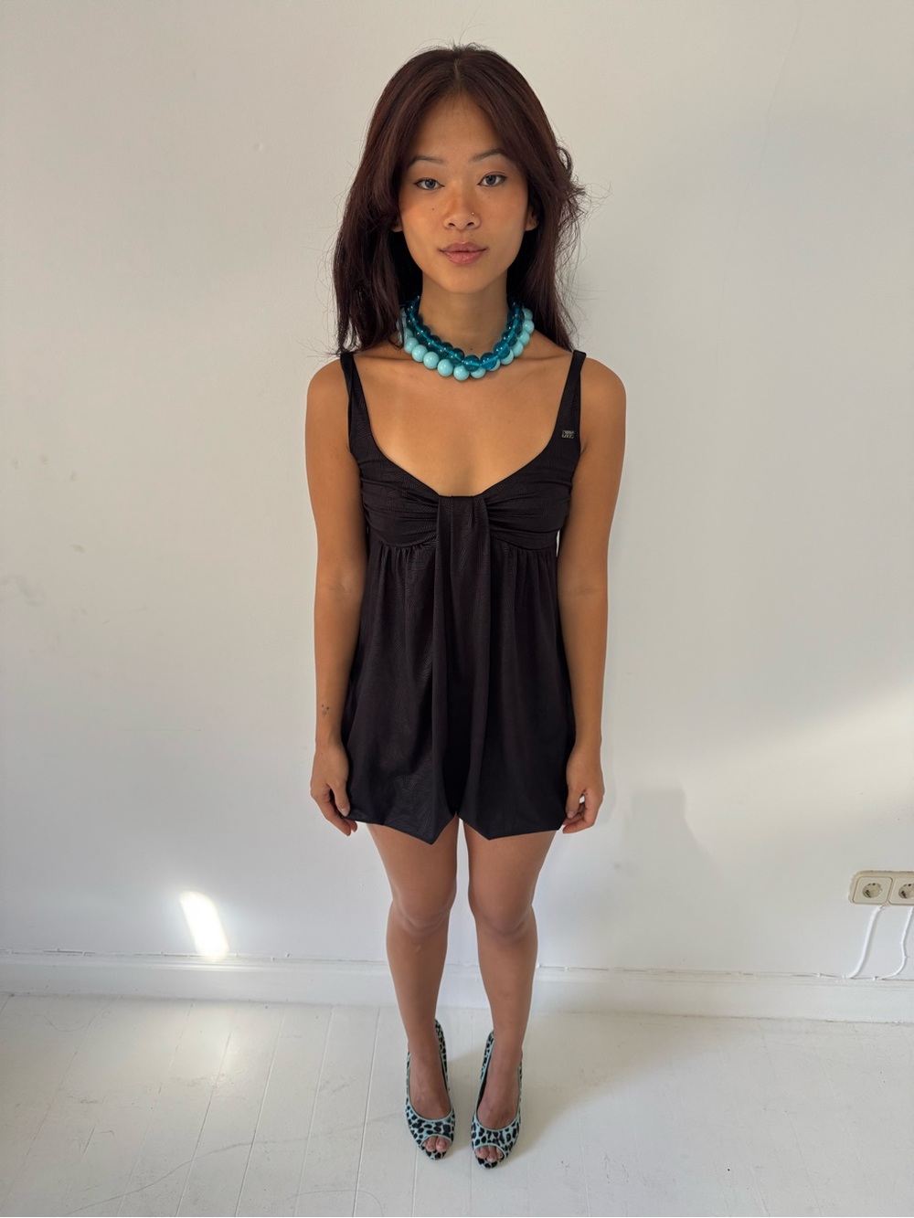 Miss Sixty Black Mini Babydoll Dress